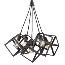 Golden Canada 2086-5P BLK - Golden Lighting Cassio 5-light Chandelier in Matte Black